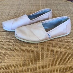TOMS Pink Grosgrain Flats Size 9